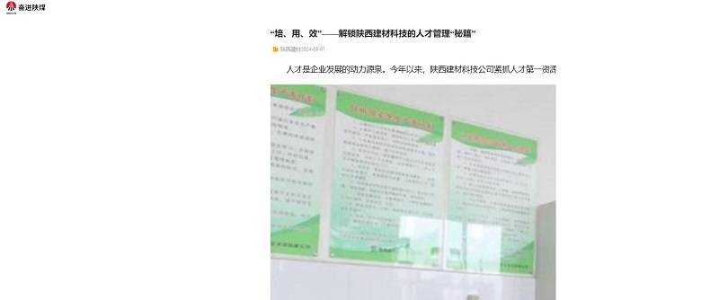 奮進陜煤、陜煤集團官網(wǎng) | “培、用、效”——解鎖陜西建材科技的人才管理“秘籍”